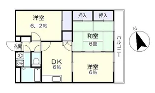 アールクリエイト星が丘【3階】の間取り
