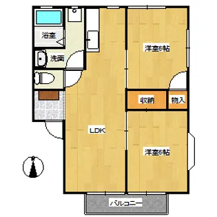 グリーンハウス A【2階】の間取り