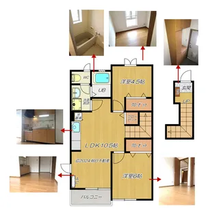 カステリア三隈(ミクマ)II棟【2階】の間取り