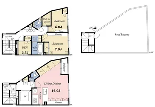 牛込フラット【4階】の間取り