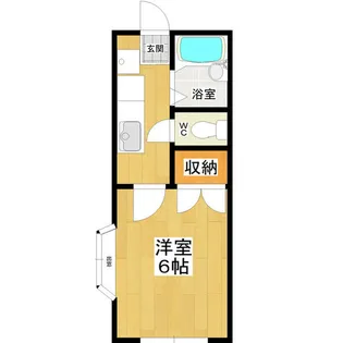 コーポリバーストーン【1階】の間取り