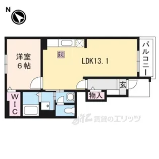 クレール聖徳A【1階】の間取り