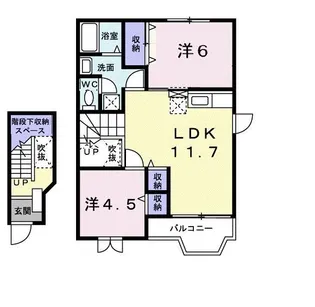 アリコヴェ-ルA【2階】の間取り
