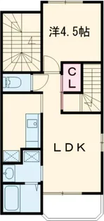 京都府綾部市駅前通【アパート】の間取り