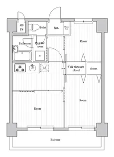 グリーンパーク四ツ木【1階】の間取り