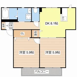 シャーメゾン リーリエ【2階】の間取り