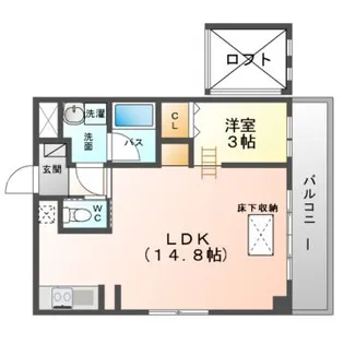 1LDKの間取り画像