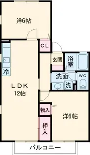 エクレール美濃屋 B【1階】の間取り