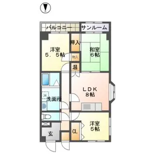 ブルク神宮寺【3階】の間取り