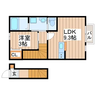 Fab南仙台【2階】の間取り