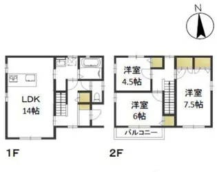 岡山県岡山市北区北長瀬本町【一戸建】の間取り