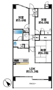 エルシア須磨海浜公園【4階】の間取り