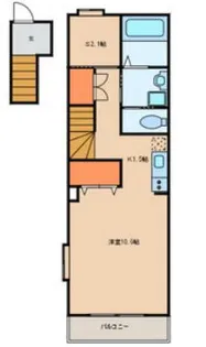 東京都小平市仲町【アパート】の間取り