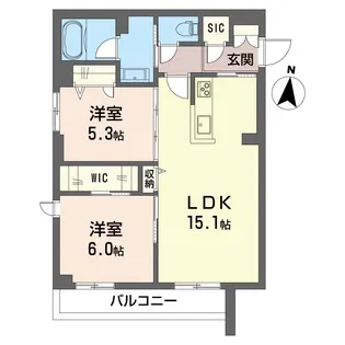 サンクチュアリ櫛引【3階】の間取り