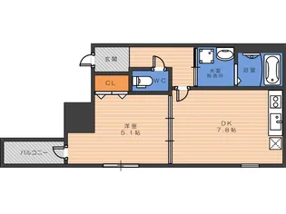 フジパレス今川駅東I番館【2階】の間取り