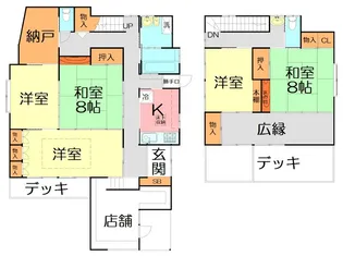 神奈川県茅ヶ崎市若松町【一戸建】の間取り