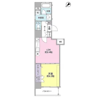 東京都中央区築地3【マンション】の間取り