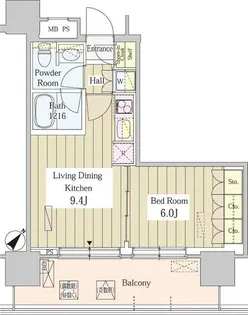 東京都中野区東中野5【マンション】の間取り