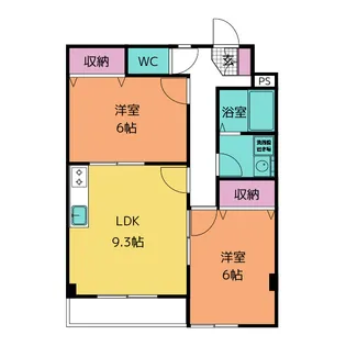シャルマンミヤII号館【1階】の間取り