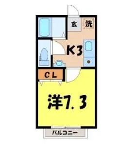 1Kの間取り画像