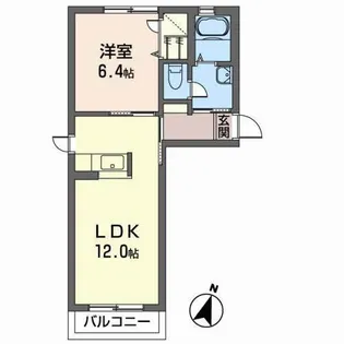ルミエールショウワ B【1階】の間取り