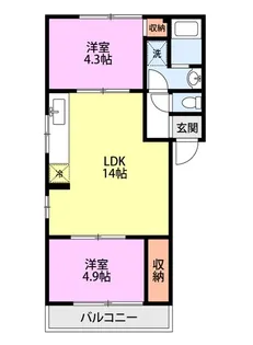 新潟県上越市寺町2【マンション】の間取り