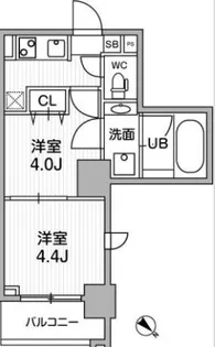 リテラス三軒茶屋サウス【9階】の間取り