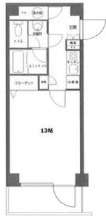 東京都中央区日本橋中洲【マンション】の間取り