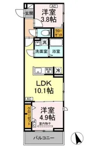 セレスティア池袋立教通り【2階】の間取り