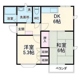 エクセレント花A【2階】の間取り
