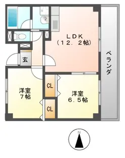 サンシャインヒル【1階】の間取り