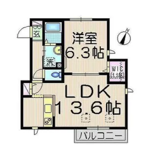 KSソレイユ【2階】の間取り
