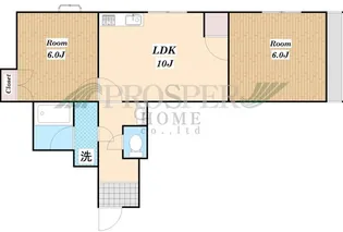 アトレーユ深江【5階】の間取り