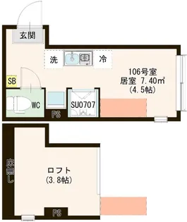 キューブときわ台【1階】の間取り
