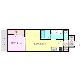 アーバンパーク新大阪【2階】の間取り