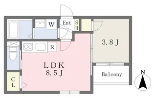 ラブレッシング ユー【2階】の間取り