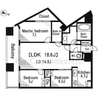 芝浦アイランド ケープタワー【29階】の間取り
