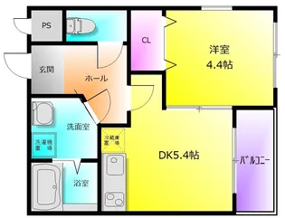 フウキパレス山本【2階】の間取り
