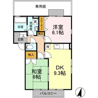 2DKの間取り画像