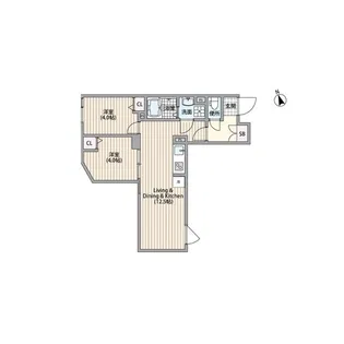 HJクラウンI【1階】の間取り