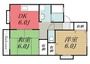 グランドール志津 B【2階】の間取り