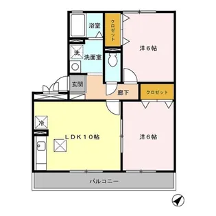 山梨県甲府市国母8【アパート】の間取り