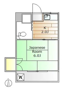 北川ハイツ【4階】の間取り