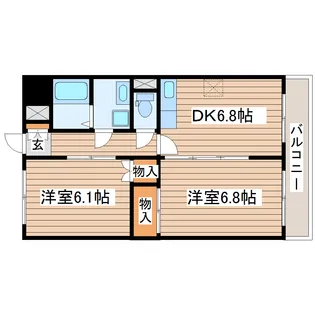 リビングステージ南仙台【3階】の間取り