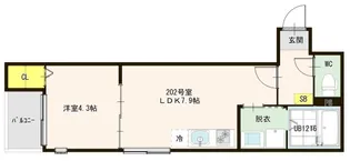 L’Envol 六町【2階】の間取り