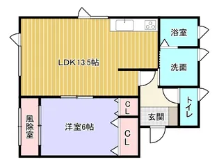 ハイツイーストII【1階】の間取り