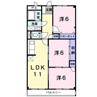 エスポワール【3階】の間取り