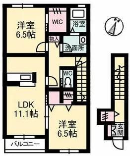 クオレール【2階】の間取り