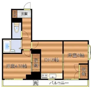 ティユール岡部【1階】の間取り
