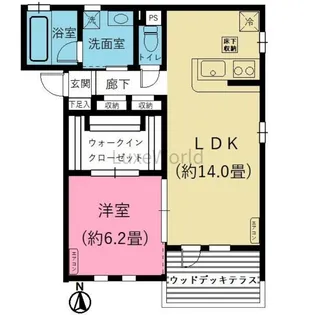 神奈川県横浜市港北区綱島東1【アパート】の間取り
